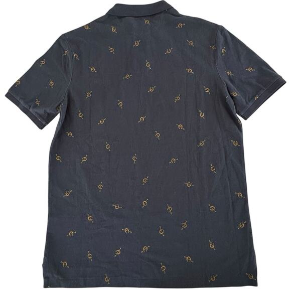 Polo Ralph Lauren Equestrian Saddle Polo Shirt Navy Blue Horseshoe Print Small - Picture 2 of 8